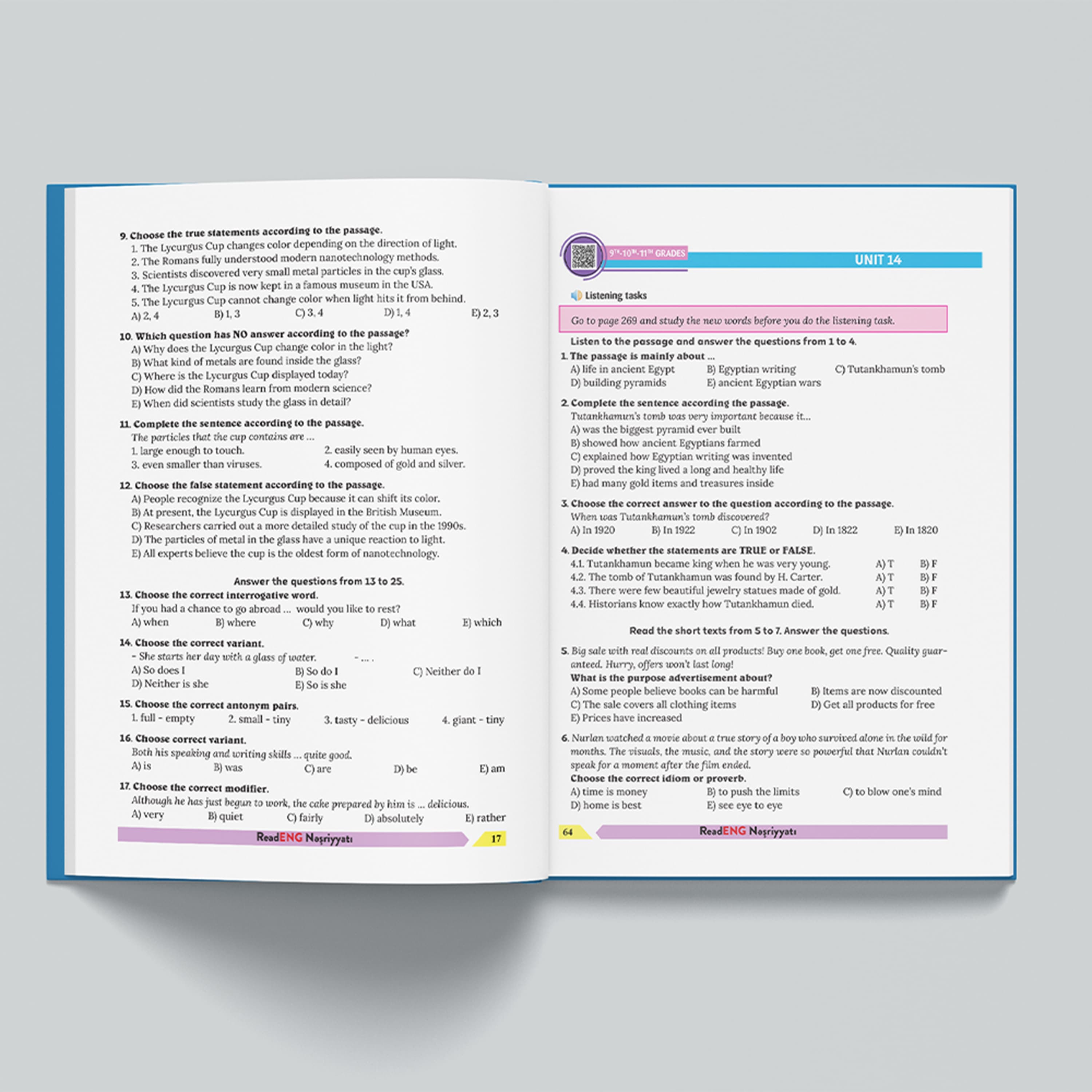 Test Toplusu English 9 -11 sinif kiçik şəkil 4